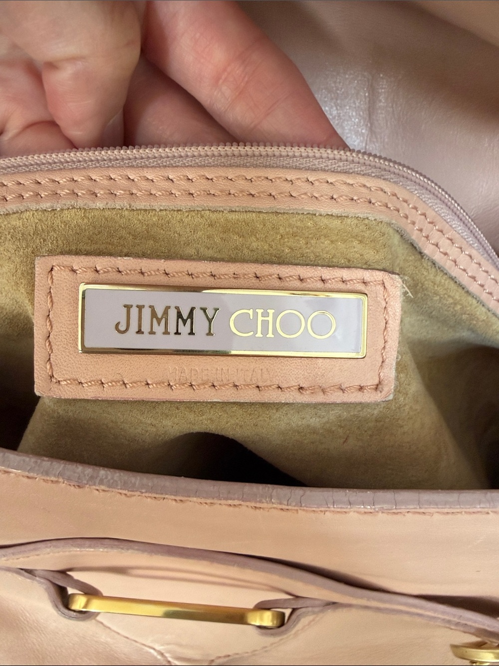 Jimmy Choo Blush Pink Leather Shoulder Bag - Picture 2 of 15
